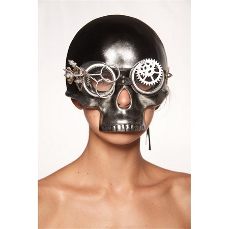 KAYSO Silver Steampunk Mask with Gears  Spikes SPM037SL